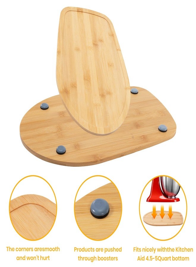 COOBL Bamboo Slider for KitchenAid 4.5-5 Qt Tilt Head Stand Mixer,Appliance Sliding Mat, Kitchen Countertop Storage Accessories Mixer Moving Tray Board Attachments - Image 3